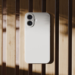 Protective plastic phone case mockup. 3D rendering