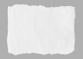 Obraz premium White sheet of paper. Old ripped paper torn isolated. 