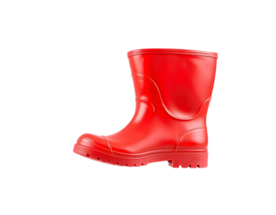 red rubber boots