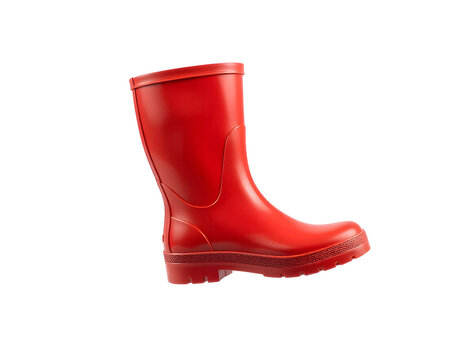 red rubber boots