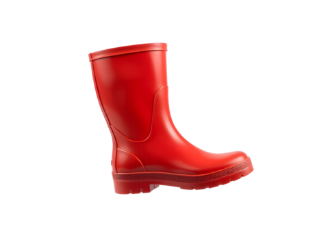 red rubber boots