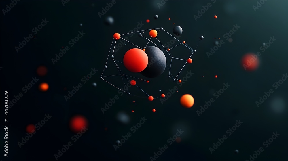 Poster visualization of the frequency distribution of social media interactions depicted as an abstract dat