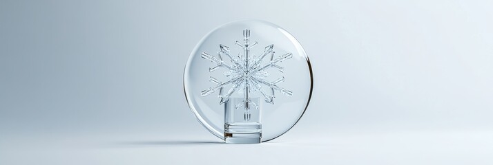 Crystal Snowflake Ornament - Winter, elegance, fragility, purity, and geometric design are symbolized in this image of a crystal snowflake ornament.