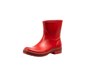 red rubber boots