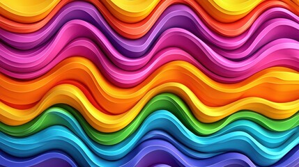 Fototapeta premium Colorful Abstract Waves of Vibrant Paper Texture for Modern Design and Backgrounds