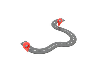 Road with location icon	