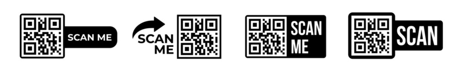 QR code. Scan me vector.
