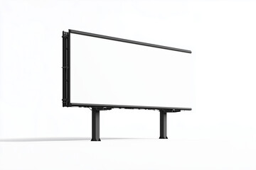 Obraz premium Selective focus blank white billboard isolated on white background, Massive billboard with empty space for commercial advertisement on white.