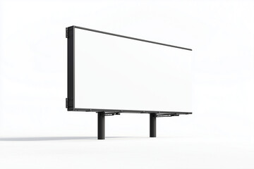 Obraz premium Selective focus blank white billboard isolated on white background, Massive billboard with empty space for commercial advertisement on white.