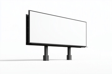 Obraz premium Selective focus blank white billboard isolated on white background, Massive billboard with empty space for commercial advertisement on white.