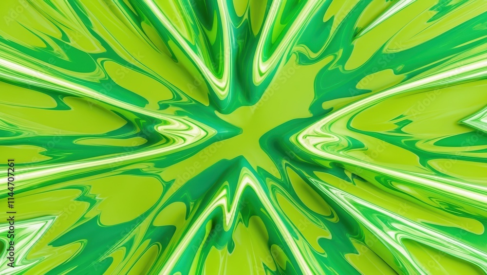 Poster luminous lime green abstract background with energizing patterns