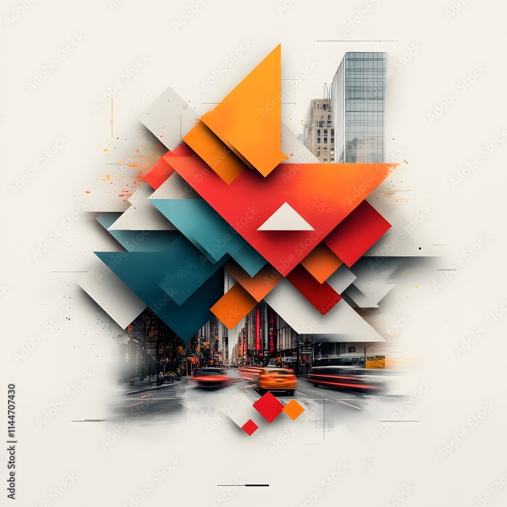 Poster captivating digital painting showcasing a vibrant visualization of emerging fashion trends through a