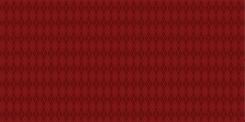 Argyle Vector Christmas Themed Clothing Pattern. Dark Red with thin slim dotted line. Seamless vivid geometric background for fabric, textile, Backdrop for christmas eve