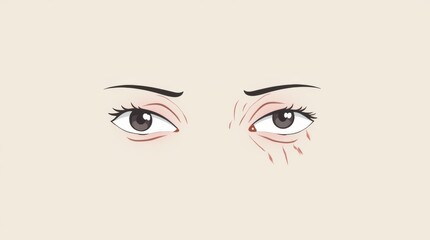pair of eyes with a subtle indication of irritation