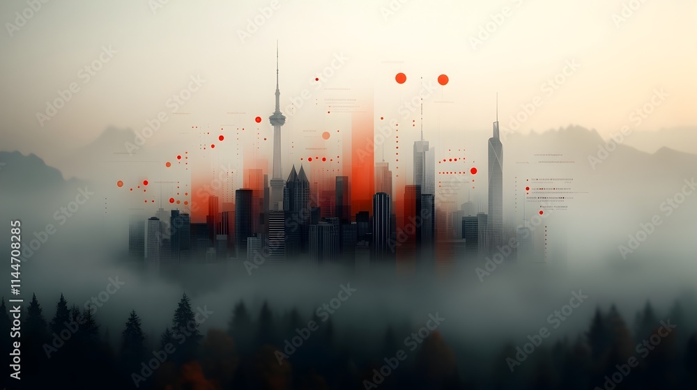 Poster detailed data visualization depicting trends and insights in internet usage frequency distribution p