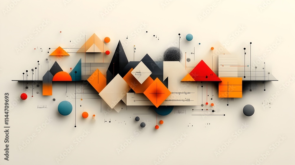 Aufkleber visually striking digital artwork depicting the frequency of occurrence of different musical genres 