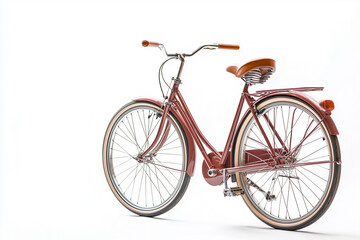 Fototapeta premium Selective focus retro bicycle isolated on white background, Retro bike on white.