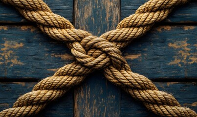 Fototapeta premium Artistic depiction of ropes arranged in various patterns or shapes to represent unity