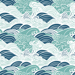 seamless pattern with waves