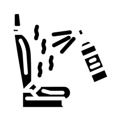 odor eliminator car care glyph icon vector. odor eliminator car care sign. isolated symbol illustration