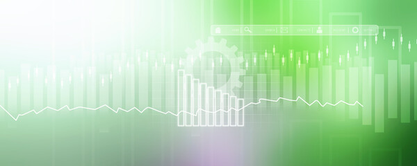 2d illustration Stock market online business concept. business Graph 

