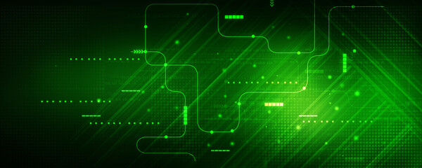 2d illustration Abstract futuristic electronic circuit technology background
