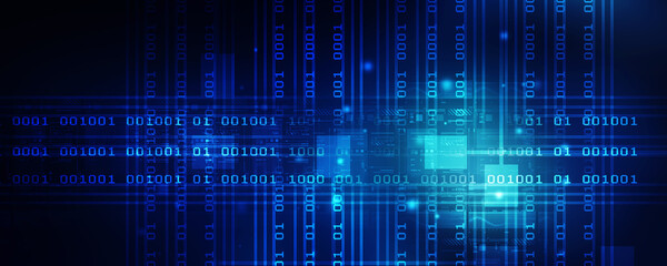 2d illustration Abstract futuristic electronic circuit technology background
