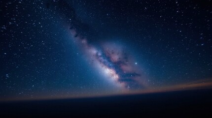 4K Background Amazing Scenery of Starry Milky Way in Clear Night Sky
