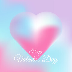  A soft, glowing heart is the central focus of the image, symbolizing love and affection. Pastel hues of pink, blue, and white create a dreamy and romantic atmosphere