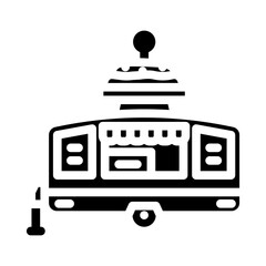 sandwich food truck glyph icon vector. sandwich food truck sign. isolated symbol illustration