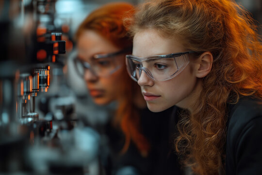 Diverse scientists collaborate in a laboratory, exploring innovative solutions. Generative AI