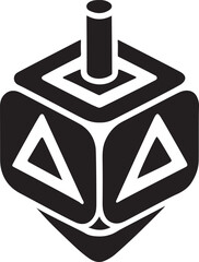 Dreidel silhouette vector art