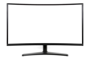 Isolated Monitor. Computer Desktop Screen with Blank White Background Frame