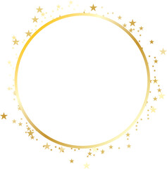 Gold Star with Circle Frame