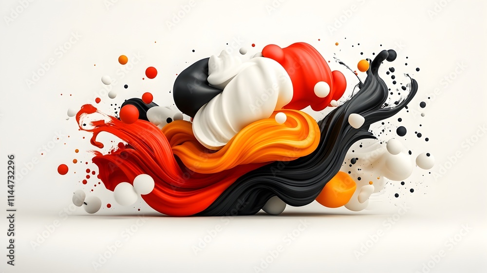 Poster a digital artwork showcasing the frequency of occurrence of different movements throughout history r