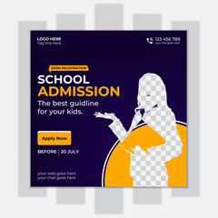Back To School Social Media Post Template Psd