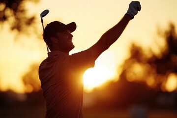 Celebrating Victory on the Golf Course