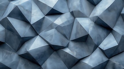 Fototapeta premium Abstract Blue Geometric Crystalline Structure