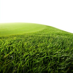 Obraz premium Vibrant green grass growing on a hillside creating a serene and natural scene