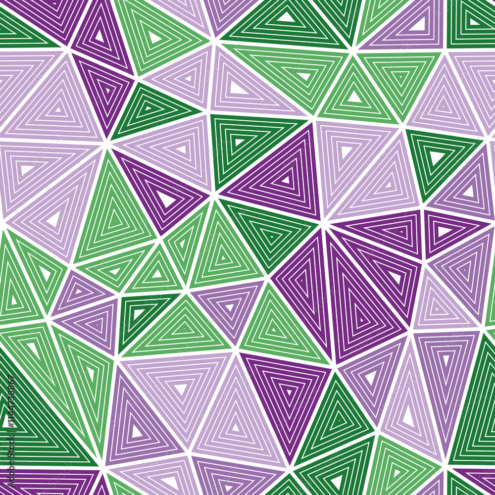 Poster abstract vector background. multiple repeated inner triangles. large shape size. multiple colors sty