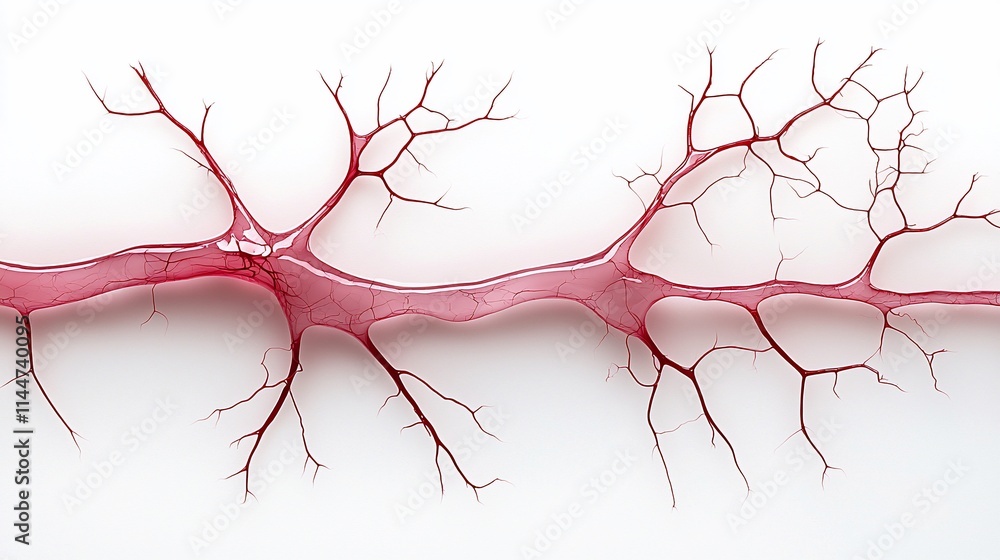 Poster microscopic view of a neuron with detailed dendritic branching.