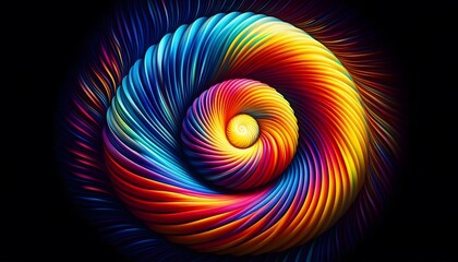 abstract rainbow swirl