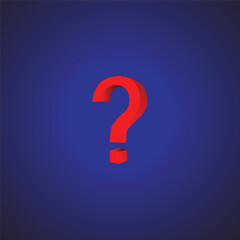 Red question icon .