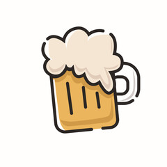 Cute Beer Icon Simple