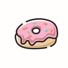 Cute Donut Icon Simple
