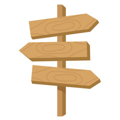 Illustration of an Wooden Board Signs