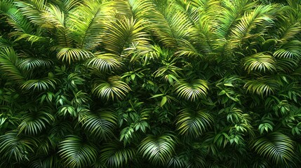 Lush green foliage in a tropical setting.