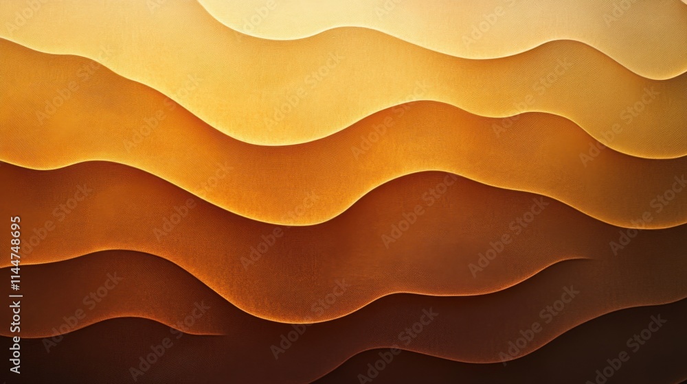 Aufkleber rustic golden brown gradient design with texture and a smooth palette transition.