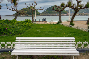 Walking on the promenade of San Sebastian, Spain
