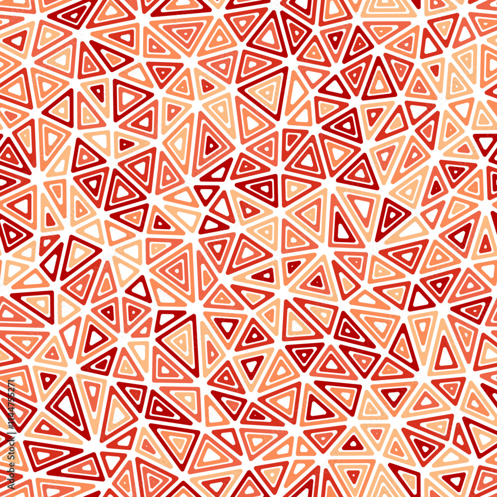 Poster triangulation geometric shapes background. compact triangles size. multiple repeated inner triangles